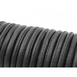 Zdjęcie - Rzemień naturalny obszywany czarny 6mm